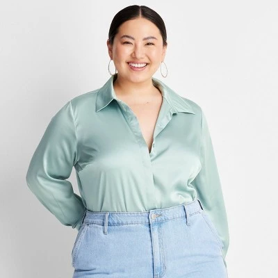 Women's Long Sleeve Button-Front Shirt - A New Day™ 6 Women's Long Sleeve Button-Front Shirt - A New Day™ - Image 4