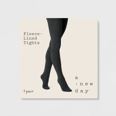 Women's Flat Knit Fleece Lined Tights - A New Day™ 3 Women's Flat Knit Fleece Lined Tights - A New Day™
