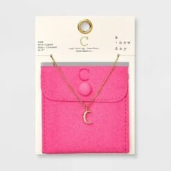 Gold Dipped Cubic Zirconia Initial Pendant Necklace - A New Day™ Gold -women fashion GUEST abc81af8 fa82 40eb ba6c a9594d17d703