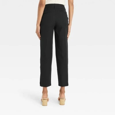 Women's Mid-Rise Slim Straight Fit Side Split Trousers - A New Day™ 3 Women's Mid-Rise Slim Straight Fit Side Split Trousers - A New Day™