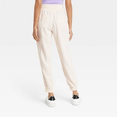 Women's High-Rise Regular Fit Ankle Linen Jogger Pants - A New Day™ 3 Women's High-Rise Regular Fit Ankle Linen Jogger Pants - A New Day™