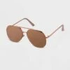 Women's Mirrored Aviator Sunglasses - A New Day™ Rose Gold -women fashion GUEST bac749fa 88c4 4eeb 890b b07f8db9f133