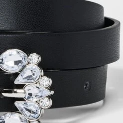Women's Gemstone Skinny Belt - A New Day™ Black 6 Women's Gemstone Skinny Belt - A New Day™ Black -women fashion GUEST bc11dac5 4778 4e4a 81a6 bfa484a00ad6