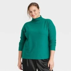 Women's Long Sleeve Mock Turtleneck T-Shirt - A New Day™ -women fashion GUEST bf4d2f05 393d 4922 856e 69d4d71cfba0