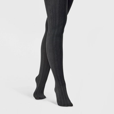 Women's Cable Fleece Lined Tights - A New Day™ 4 Women's Cable Fleece Lined Tights - A New Day™ - Image 2