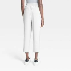 Women's High-Rise Tapered Fluid Ankle Pull-On Pants - A New Day⢠Gray