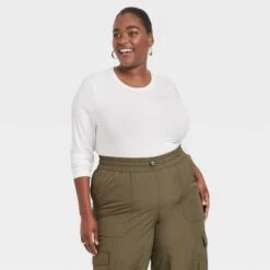 Women's Long Sleeve Slim Fit Crewneck T-Shirt - A New Day™ -women fashion GUEST c77a2dee 26d0 437b 943d 8015d2e6d7e2