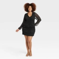 Women's Long Sleeve Ruched Front Bodycon Dress - A New Day™ 9 Women's Long Sleeve Ruched Front Bodycon Dress - A New Day™ -women fashion GUEST c7c55460 15e0 4daa ac71 29ec3dbeb8a8