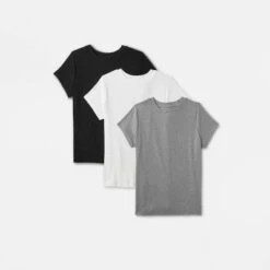 Women's Short Sleeve Ribbed 3pk Bundle T-Shirt - A New Day™ Black/White/Gray 8 Women's Short Sleeve Ribbed 3pk Bundle T-Shirt - A New Day™ Black/White/Gray -women fashion GUEST d8eed7ac c091 4138 809c 7b41c2db76ed