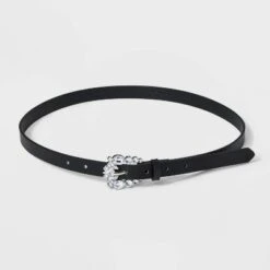 Women's Gemstone Skinny Belt - A New Day⢠Black