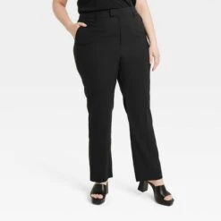 Women's High-Rise Regular Fit Full Length Straight Stovepipe Trousers - A New Day™ -women fashion GUEST e430c2d5 08e9 443c 92a9 38c46af89790