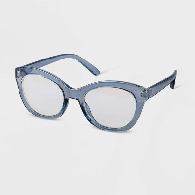 Women's Plastic Cateye Blue Light Filtering Reading Glasses - A New Day™ 3 Women's Plastic Cateye Blue Light Filtering Reading Glasses - A New Day™