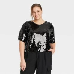 Women's Short Sleeve Paillettes - A New Day™ 8 Women's Short Sleeve Paillettes - A New Day™ -women fashion GUEST e88d1e17 46b4 4283 a1ae 0ba56ac770b5
