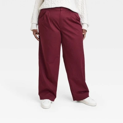 Women's High-Rise Pleat Front Straight Chino Pants - A New Day™ 6 Women's High-Rise Pleat Front Straight Chino Pants - A New Day™ - Image 4