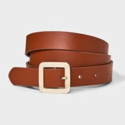 Women's Chunky Center Bar Buckle Belt - A New Day™ Brown -women fashion GUEST f373ba15 c26d 4a0b 950e 78890099f3dc