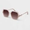 Women's Oversized Square Matte Sunglasses - A New Day™ Ivory -women fashion GUEST f52206ee 911e 46cc 899a 276c4fd0021a