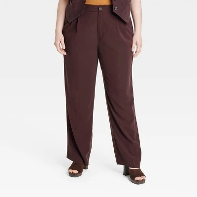 Women's High-Rise Relaxed Fit Full Length Baggy Wide Leg Trousers - A New Day™ 7 Women's High-Rise Relaxed Fit Full Length Baggy Wide Leg Trousers - A New Day™ - Image 5