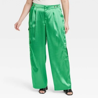Women's High-Rise Satin Cargo Pants - A New Day™ 7 Women's High-Rise Satin Cargo Pants - A New Day™ - Image 5